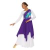 Eurotard Adult Iridescent Asymmetrical Tunic Adult S/M Purple - DanceSupplies.com