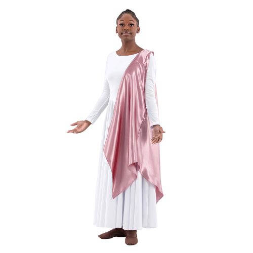 Eurotard Child's Rose of Sharon Satin Single Shoulder Petal Overlay Child Light Mauve - DanceSupplies.com