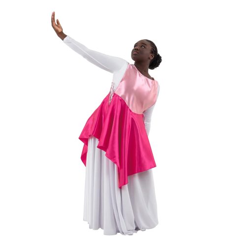 Eurotard Child Rose of Sharon Satin Peplum Ephod Child Mauve/Magenta - DanceSupplies.com