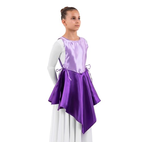 Eurotard Child Rose of Sharon Satin Peplum Ephod Child Lilac/Purple - DanceSupplies.com