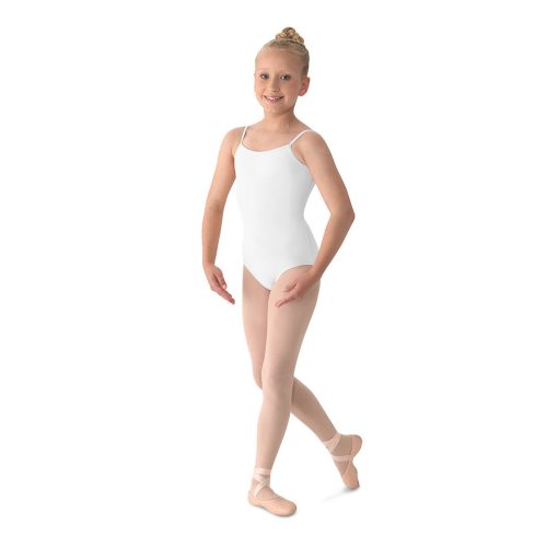 Mirella Girl's Camisole Leotard Child 2-4 White - DanceSupplies.com