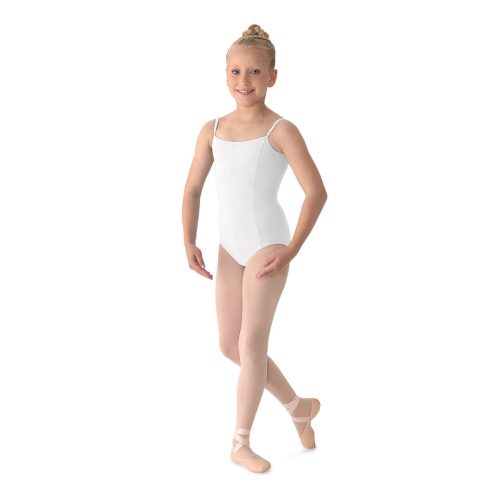 Mirella Girl's Seamed Camisole Leotard Child 2-4 White - DanceSupplies.com