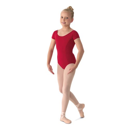 Mirella Girl's Cap Sleeve Leotard Child 2-4 Garnet - DanceSupplies.com