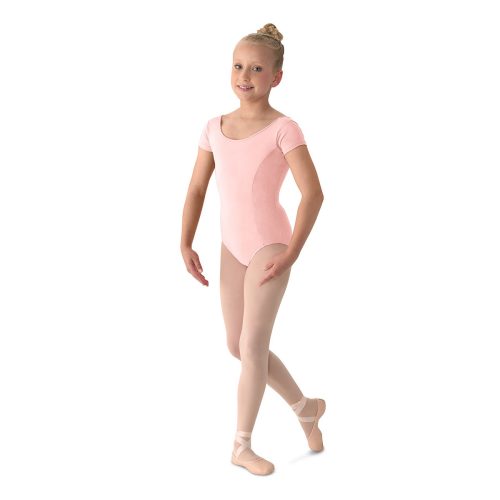 Mirella Girl's Cap Sleeve Leotard Child 2-4 Pale Pink - DanceSupplies.com