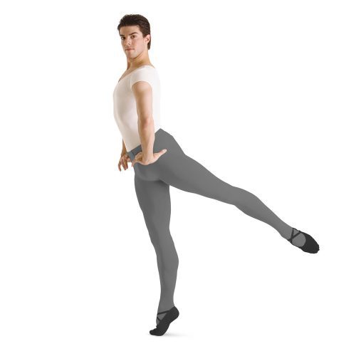 Mirella Men's Footed Tights Adult S Grey - DanceSupplies.com