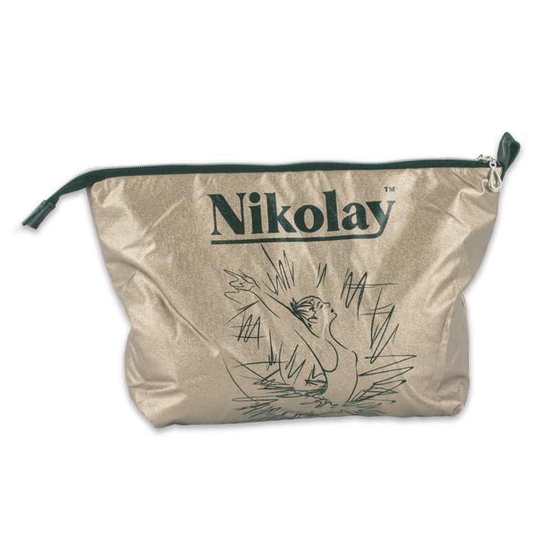 Nikolay 0233N Large Cosmetic Bag Pale Gold