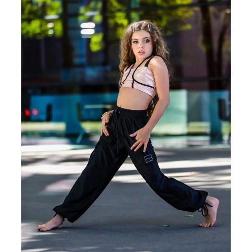 Oh La La Statement Cargo Pants Child I Black - DanceSupplies.com