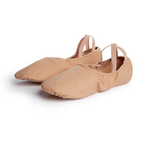 Orza Pro One Women's Canvas Ballet Slippers Adult 5.5 Beige - DanceSupplies.com