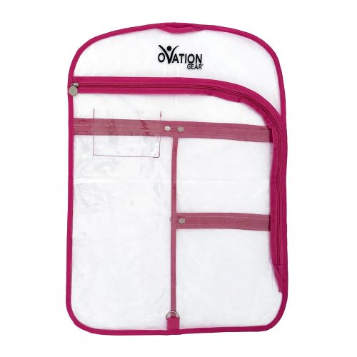 Ovation Gear Short Flat Side-Zip Garment Bag Hot Pink  - DanceSupplies.com