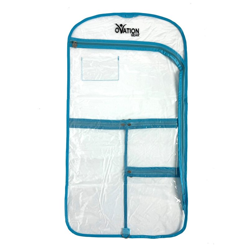 Ovation Gear Flat Side-Zip Garment Bag Turquoise  - DanceSupplies.com