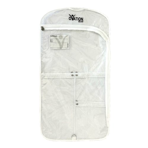 Ovation Gear Flat Side-Zip Garment Bag White  - DanceSupplies.com