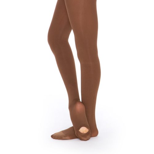 Russian Pointe Child's Convertible Tights Child S/M Hazelnut - DanceSupplies.com