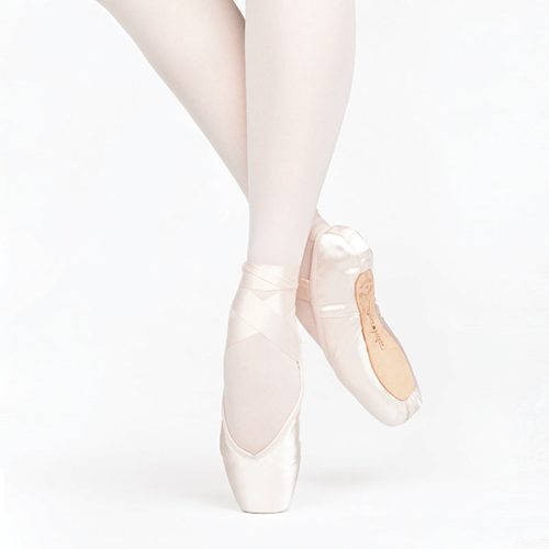 Russian Pointe Encore Pointe Shoes - V-Cut Size 34, Width 2, Vamp 2, Flexible Soft Shank  - DanceSupplies.com