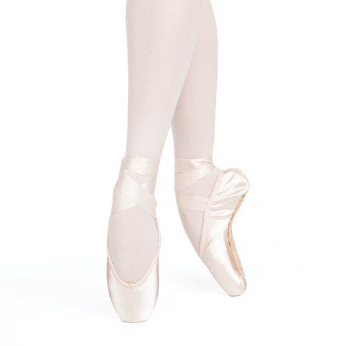 Russian Pointe Entrada Pro Pointe Shoes - U-Cut Size 34, Width 1, Vamp 2, Flexible Soft Shank  - DanceSupplies.com