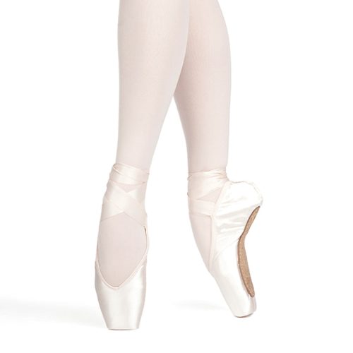 Russian Pointe Sapfir U-Cut Drawstring Pointe Shoes - Flexible Medium Shank 34 W1 V2- DanceSupplies.com