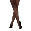 Silky Dance Adult Back Seam Professional Fishnet Tights with Diamante Adult S Black - DanceSupplies.com