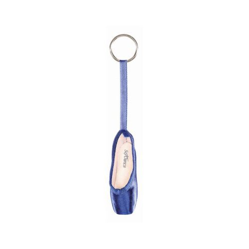 So Danca Mini Pointe Shoe Keychain Royal  - DanceSupplies.com