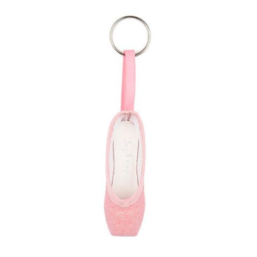 So Danca Glitter Mini Pointe Shoe Keychain So Danca Pink  - DanceSupplies.com