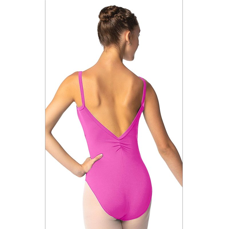 SoDanca SL113 Flamma Camisole Sleeve Leotard DK PNK 2