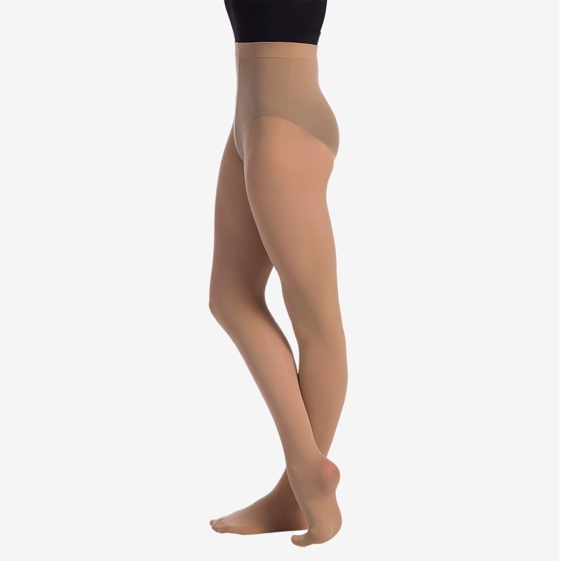 So Danca Adult Footed Tights Adult S/M Caramel - DanceSupplies.com