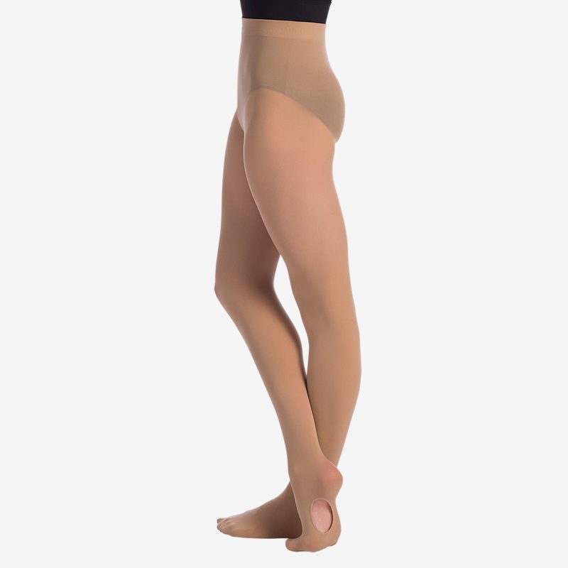 So Danca Adult Convertible Tights Adult S/M Caramel - DanceSupplies.com