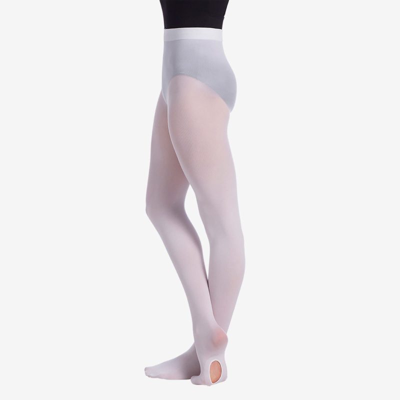 So Danca Adult Convertible Tights Adult S/M White - DanceSupplies.com