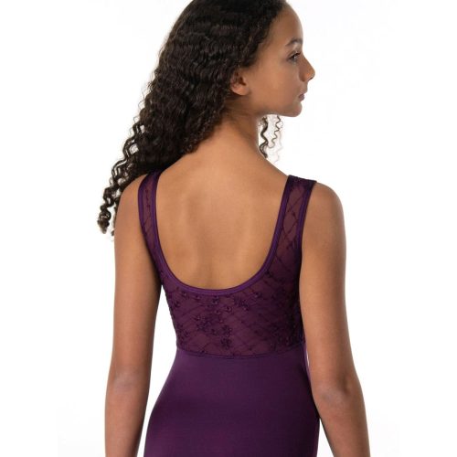 Suffolk 2427A Evening Meadow Illusion Tank Leotard Merlot 2