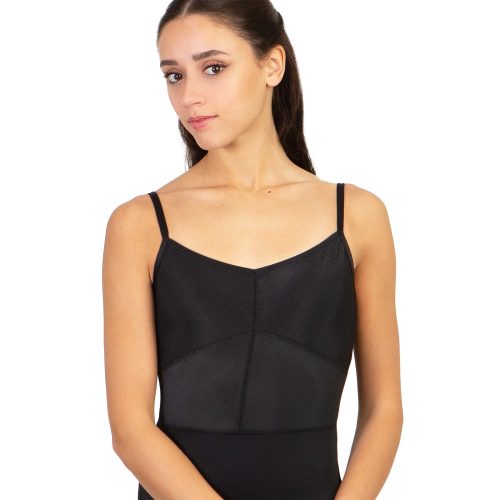 Suffolk 2650A Balletcore Ribbed Camisole Leotard Black 3