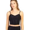 Suffolk Balletcore Camisole Cropped Top Adult P Black - DanceSupplies.com