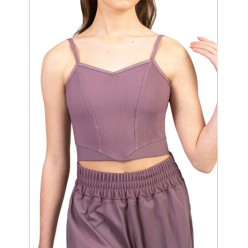 Suffolk Balletcore Camisole Cropped Top Adult P Light Purple - DanceSupplies.com