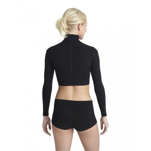 TB107 Capezio Turtleneck Long Sleeve Top BLK 2