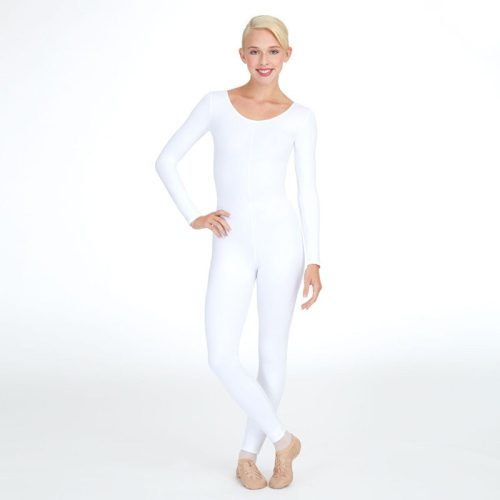 Capezio Adult Long-Sleeve Unitard Adult S White - DanceSupplies.com