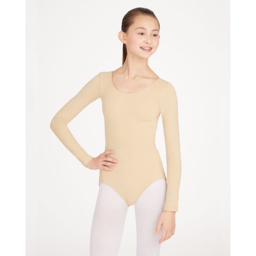 Capezio Adult Long-Sleeve Leotard Adult XS Nude - DanceSupplies.com