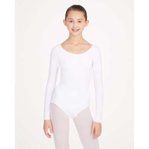 TB135 Capezio Long Sleeve Leotard WHT