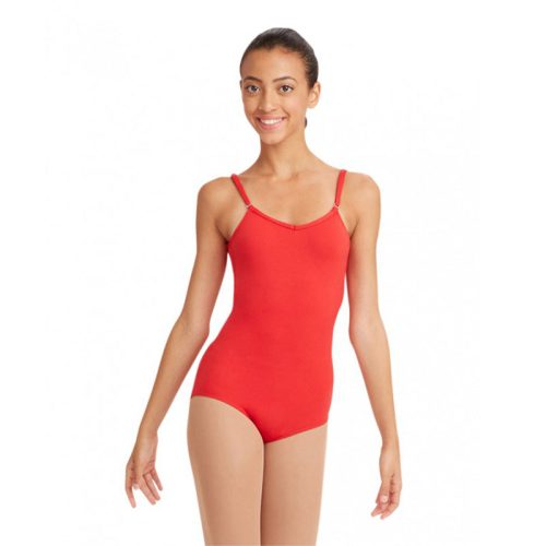 Capezio Adult Camisole Leotard w/Adjustable Straps Adult XS Red - DanceSupplies.com