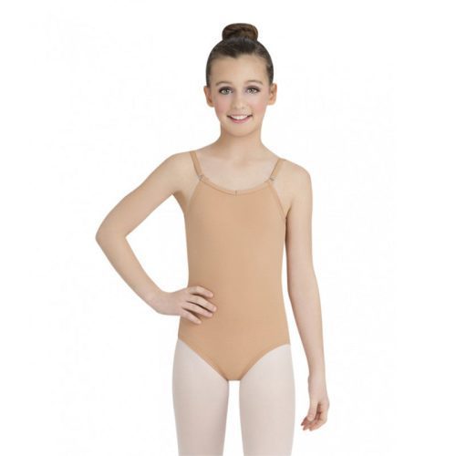 Capezio Child's Camisole Leotard w/Adjustable Straps Child S Light Suntan - DanceSupplies.com