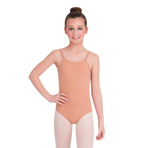 Capezio Child's Camisole Leotard w/Adjustable Straps Child S Suntan - DanceSupplies.com